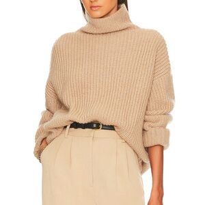Anine Bing Sydney Beige Chunky Turtleneck Sweater - Medium NWOT